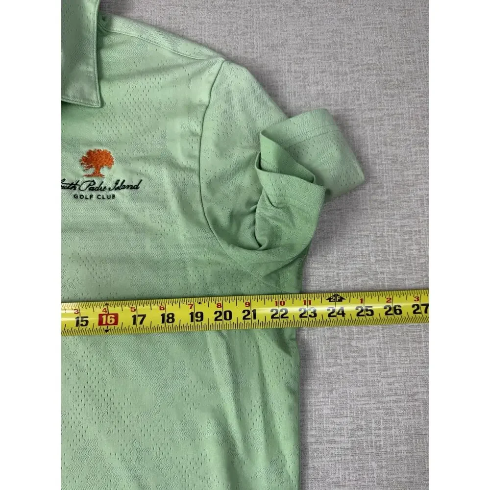 Adidas Golf Polo Shirt XL Green South Padre Island Club Climalite Performance